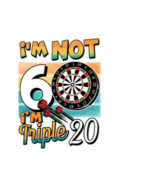 Darts Birthday 60 years old minta fehér pólón