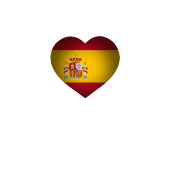 i heart spain minta fehér pólón