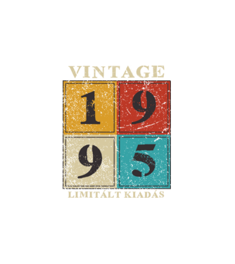 Vintage limitált - 1995 világos minta fehér pólón