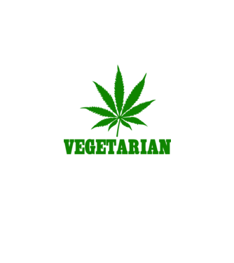 Vegetarian minta fekete pólón