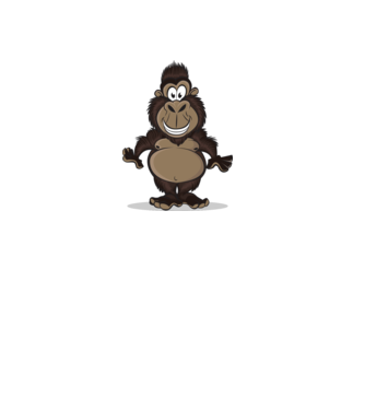 gorilla minta zöld pólón