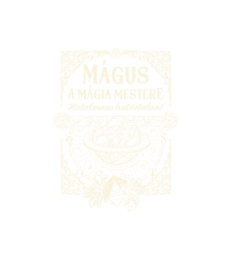 Dungeons and Dragons Mágus minta fehér pólón