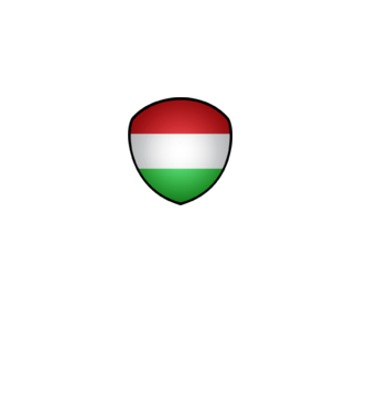 Magyar zászló minta fehér pólón