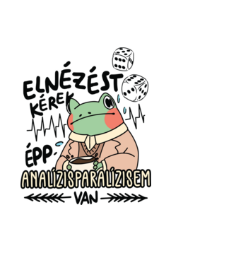 Analízisparalízisem van minta világoskék pólón