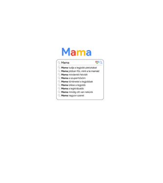 Google keresés MAMA minta fekete pólón