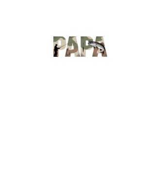Horgász Papa minta fekete pólón