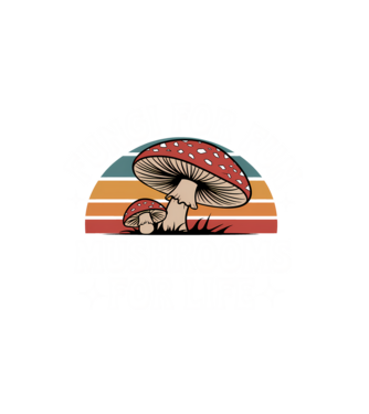 Fungi for fun fekete alap minta fehér pólón
