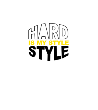 Hard Is My Style minta sötétszürke pólón