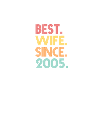 best wife since 2005 retro minta fekete pólón