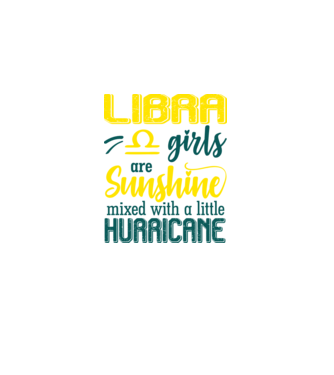 Sunshine with Hurricane LIBRA minta fekete pólón