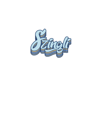 Retro szingli minta almazöld pólón