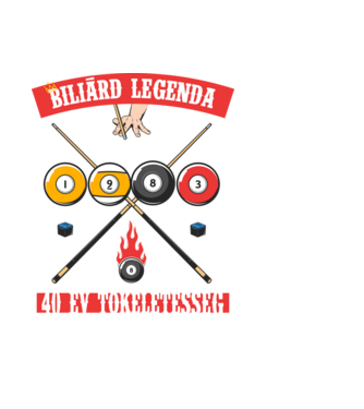 Biliárd legenda született 1983 minta fekete pólón