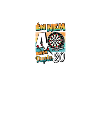 Darts Szülinap 40 éves minta fekete pólón