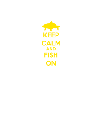 Keep calm and fish on minta sötétszürke pólón