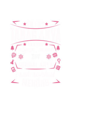 Menő tanár anya minta fekete pólón