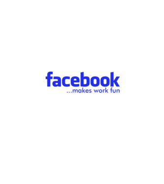 Facebook makes work fun minta fehér pólón