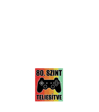80 szint teljesítve retro gamer minta sötétkék pólón