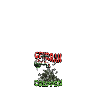 Csurran Cseppen csap minta fehér pólón