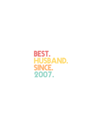 best husband since 2007 retro minta farmerkék pólón