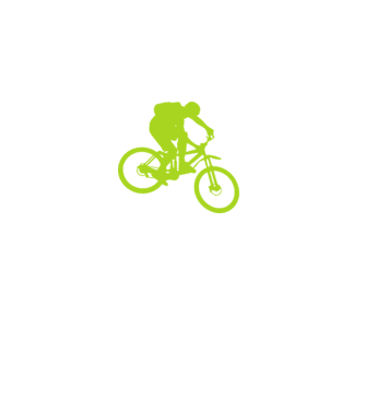 Mountain bike minta fekete pólón
