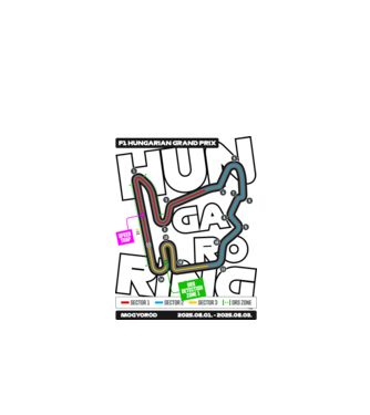 Hungaroring 2025 minta fehér pólón
