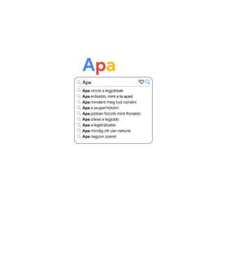 Google keresés APA minta fekete pólón