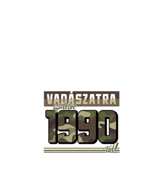 Vadászatra születve 1990-től! minta fekete pólón