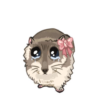 Sad coquette hamster meme minta fehér pólón