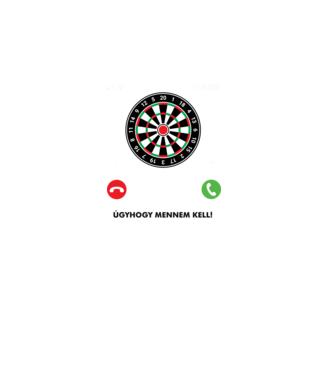 Hív a darts mennem kell minta fekete pólón
