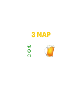 Egy héten csak 3 nap iszom minta fekete pólón