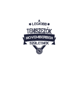 Csillagos legjobb szülinapos teniszezők NOVEMBER minta világoskék pólón