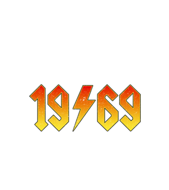 Rock születésnap 1969 Március minta fekete pólón