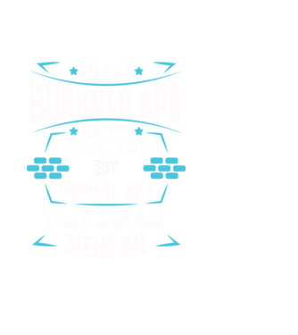 Menő burkoló apa minta fekete pólón