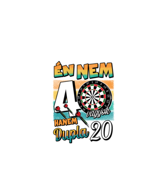 Darts Szülinap 40 éves minta fekete pólón