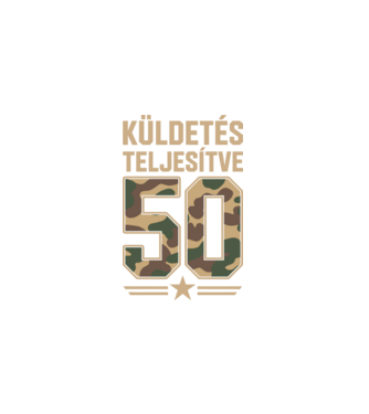 Küldetés teljesítve 50 minta fekete pólón