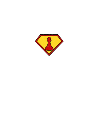 SuperChess Paraszt minta királykék pólón
