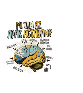 Mi van az apák agyában minta fekete pólón