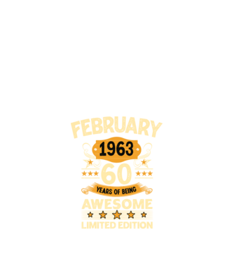 February 1963 60 years of being limited edition minta fekete pólón