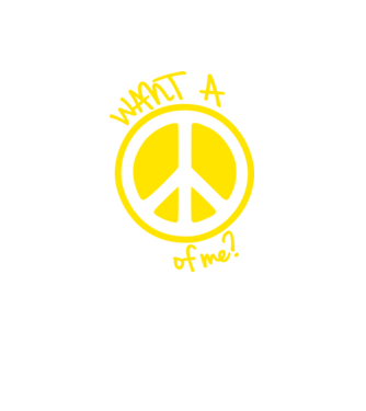 peace minta sötétszürke pólón