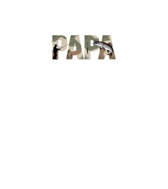 Horgász Papa minta fekete pólón