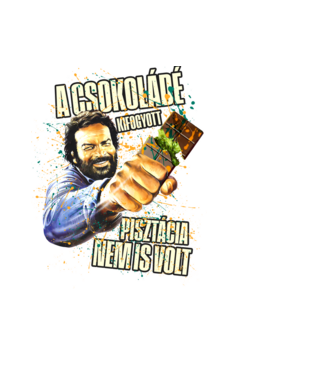A Csokoládé kifogyott Bud Spencer - Dubai csoki póló minta fekete pólón