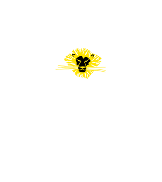 LION2 minta fekete pólón