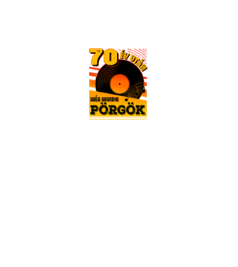 70 év után még mindig pörgök minta királykék pólón