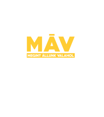 MÁV már megit állunk valahol minta farmerkék pólón