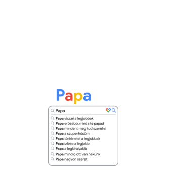 Google keresés PAPA  minta fehér pólón