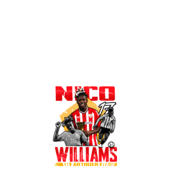 Nico Williams tribute minta fekete pólón