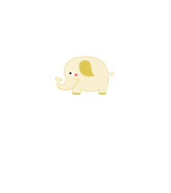 Cute elephant minta fehér pólón
