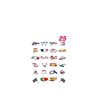 MOTOGP 25 CALENDAR fekete alapra minta fekete pólón