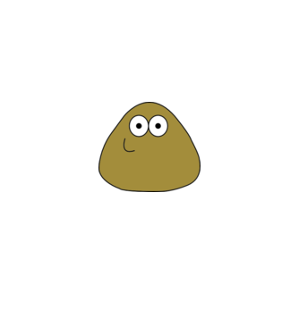POU minta világoskék pólón