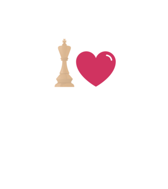 Love chess minta fekete pólón
